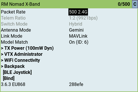 ExpressLRS LUA script in TX