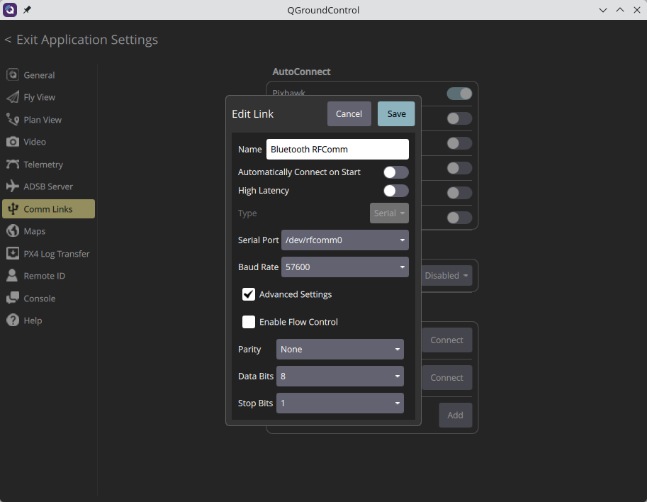 QGC Bluetooth RFComm