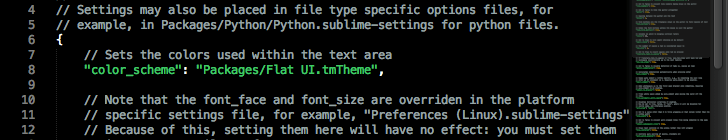 Sublime settings